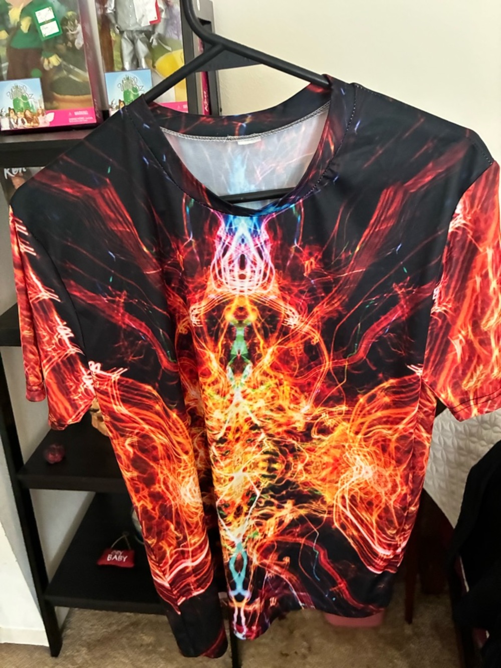 Cool electric fire pullover shirt, rock n roll